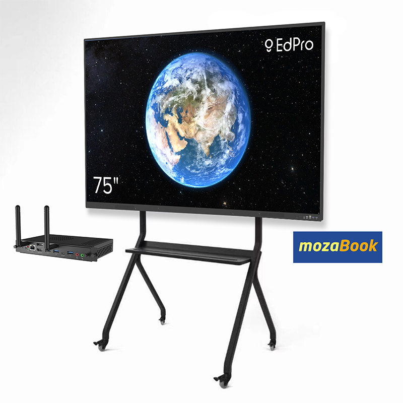 Інтерактивна панель EdPro Touch S 75" (ETP75S), OPS ПК (i5 13Gen/16/512/W11Pro), MozaBook 1 рік, мобільний стенд